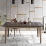 Hanah Home Mesa de Comedor Nogal y Negro 180x90x76.8 cm